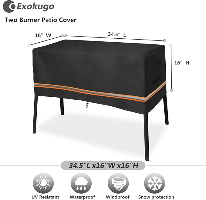 Two Burner Patio Cover for Camp Chef 2 Burners Stove and Gas One/Vivicreate/Outvita/ROVSUN/VIVOHOME Propane Double Burner Two Burners Outdoor Backyard Cooking Camping Stoves,for Camp Chef Accessories