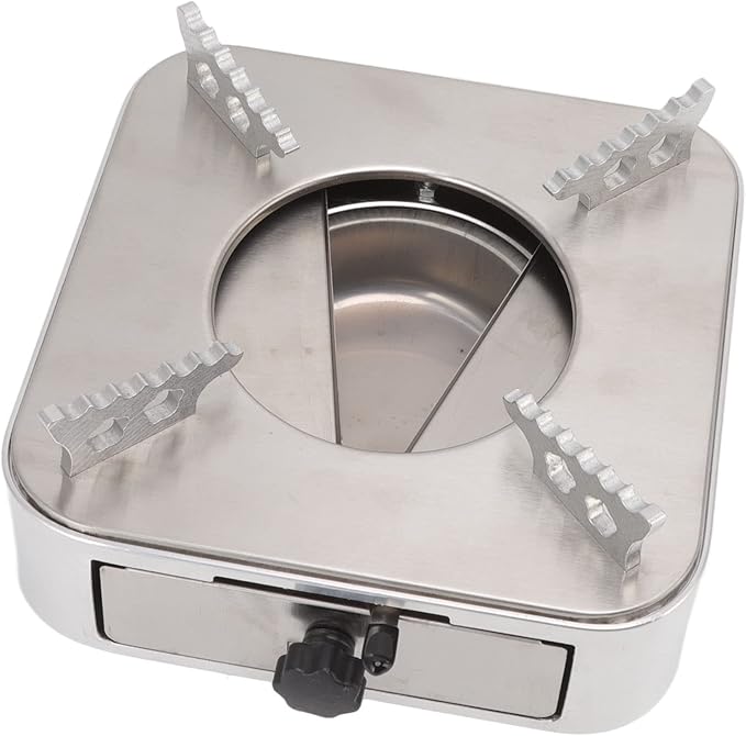 Alcohol Stove, Stainless Steel Portable Spirit Burner Backpacking Stove Burner Structure Camping Stove for Home Hiking, Silver