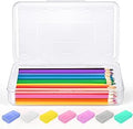 Sooez Pencil Box, Pencil Case, Crayon Box, Large Pencil Box Clear, Plastic Hard Marker Sticker Box, School Box for Boys Girls, Pen Holder Stationery Storage organizer, Homeschool Teacher Supplies