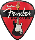 Fender Stratocaster Guitar Pick Metal Sign - Vintage Wall Art for Music Room, Bedroom or Man Cave