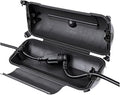 Flemoon Outdoor Extension Cord Safety Cover with Waterproof Protector Seal, Weatherproof Electrical Connection Box for Outdoor Outlets, Plugs, Sockets, Holiday Decorations, Power Tools, Black