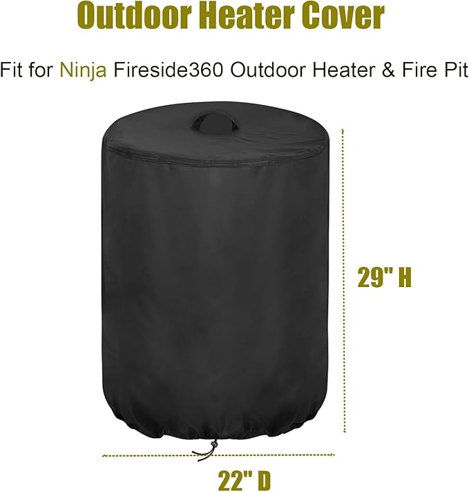 Fire Pit Covers for Ninja Fireside360 Outdoor Heater & Fire Pit, Waterproof FirePit Covers-22" D x 29" H