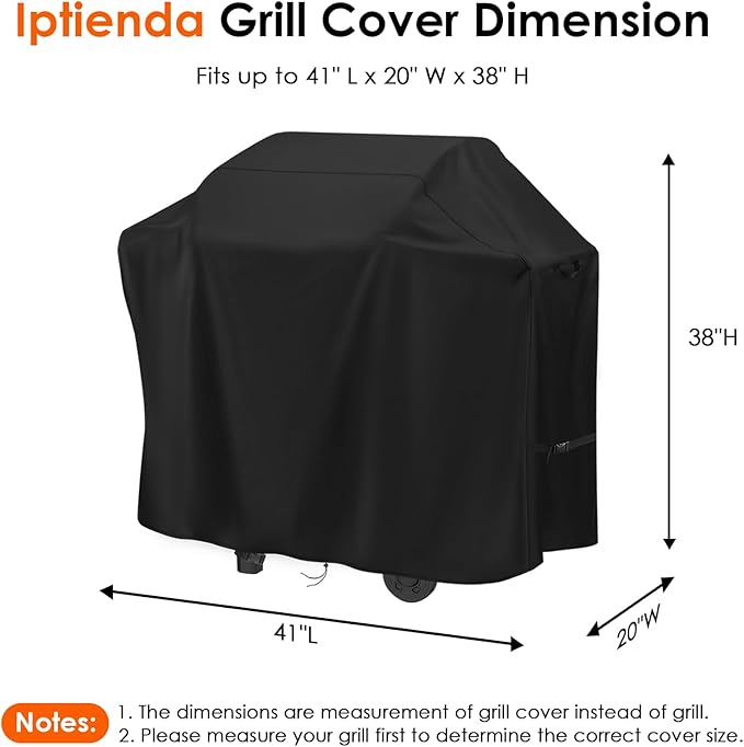 Grill Cover for Grill DEPOTS Propane Gas Grill, Gill Covers for HUGROVE 4 Burner Propane Gas Grill, 41inch Outdoor Grill Cover Waterproof for BBQ Grill, Outdoor Cooking Kitchen-41 L x 20" W x 38" H