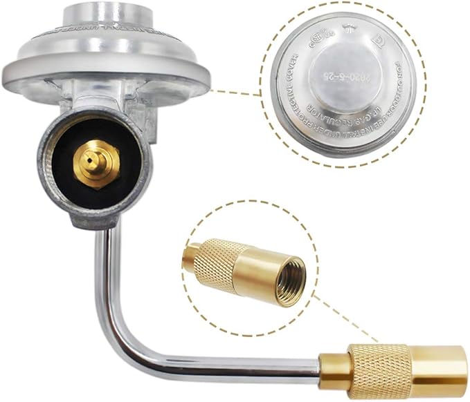 MCAMPAS Griddle Regulator Replacement for Blackstone 17/22 Inch & Pit Boss PB336GS Tabletop Griddles, CharBroil 19952085 Compatible, Connects 1-20 lb Propane Tank, Gas Grill Accessories Part