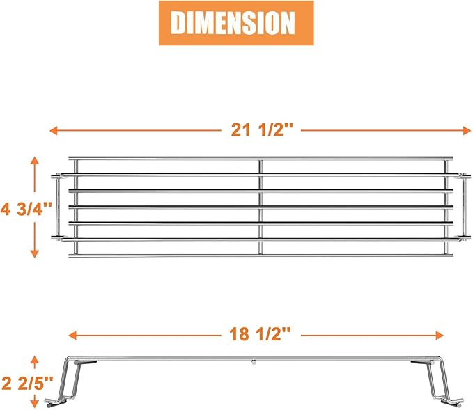 69866 Warming Rack for Weber Spirit 200 Grill Parts 7640, Replacement Parts for Weber Spirit E210 S210 E215 E220 S220, Spirit E-210 Classic, for Weber Spirit Grill Accessories 46010074,Stainless Steel
