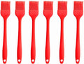 Silicone brush, Oil Brush for BBQ Kitchen Cooking Baking and Grilling (6 PCS,red)