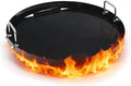 Carbon Steel Griddle for Weber 22" Charcoal Grills, Nano-Ceramic Nonstick Griddle Insert with Foldable Handles,Rust‑Resistant Flat Top Griddle for 22.5" Weber Kettle Grill and Most 22" Round Grills
