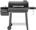 Feasto 30-Inch Heavy-Duty Charcoal Grill with Digital Temperature Control & 2 Meat Probes, Outdoor BBQ Grill with Offset Smoker, 832 Sq. In. Cooking Space for Backyard BBQ, Black & Grey