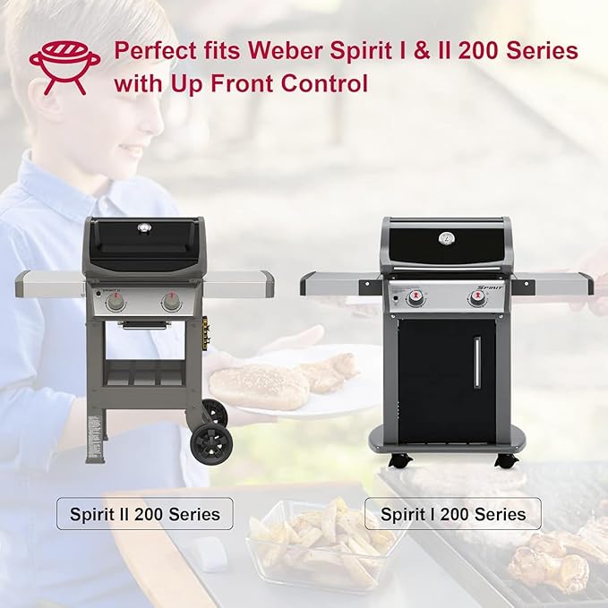 69866 Grill Warming Rack for Weber Spirit 200 Series & GS4 Spirit II 200 Series Fits Spirit E-210 S-210 E-220 S-220 with Front Controls Replacement for Weber 67026 7640 Stainless Steel Grill Top Rack