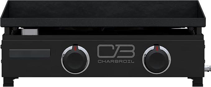 Charbroil 22" Performance Series Portable Tabletop 2 Burner Propane Gas Griddle, Black - 463614224