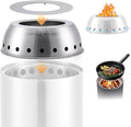 CHANGE MOORE 7'' Second Burning Smokeless Tabletop Fire Pit Cap Kit, Fire Start for Big Fire Pit or Outdooor Use, Compatible with Solo Stove Mesa XL, 201 Stainless Cap + Rack for 7'' Stove