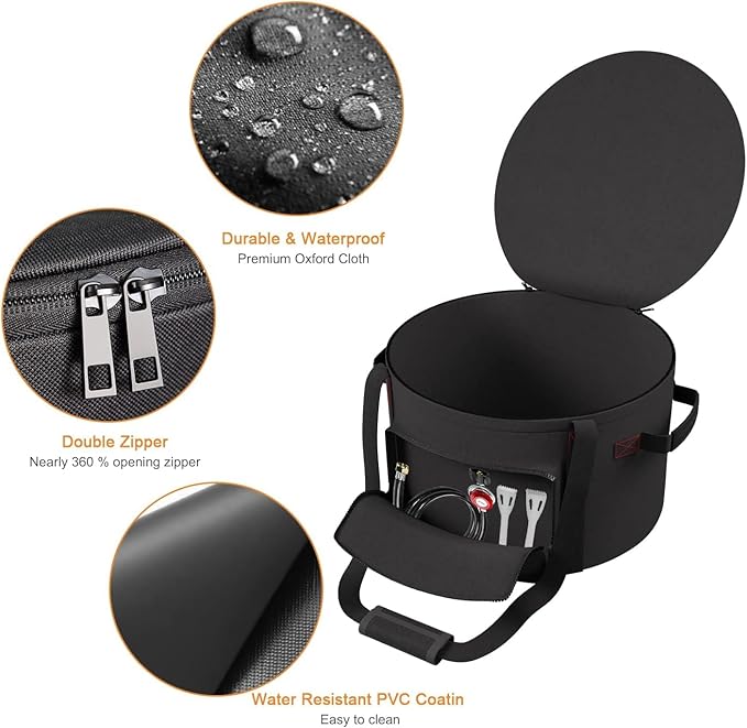 Smokeless Carry Bag for EAST OAK Fire Pit Smokeless 17 inch,Compatible with EAST OAK Camber Smokeless Fire Pit 17'' for Outside Patio