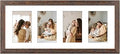 Golden State Art, 8x20 Picture Frame, Distressed Brown, Collage Frame Display Four 4x6 Photos, Horizontal or Vertical, HD Tempered Glass, Real Wood Molding, Wall Hanging, 1 Pack