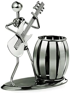 Decorative Pen Organizer/Pencil Holder with Metal Man Playing Eastlion Guitar…