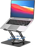 Laptop Stand for Desk Adjustable Computer Stand with 360 Rotating Base Ergonomic Laptop Riser Mount for Desk Foldable Protable Computer Desk Fits with MacBook Pro Air,