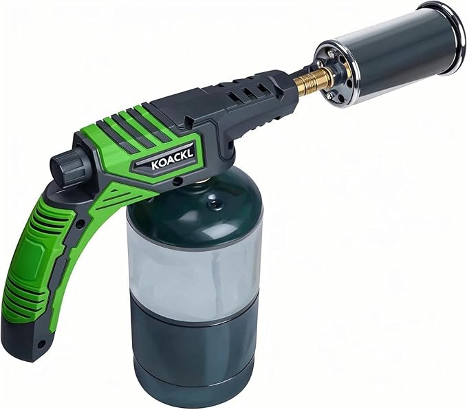 KOACKL Powerful Propane Torch, Propane Torch Head, Kitchen Cooking Culinary Torch Lighter, Charcoal Lighter, Sous Vide Searing Steak, BBQ, Grill, Campfire Charcoal Starter(Tank Not Included)