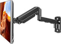 Monitor Wall Mount Fits 17-32 Inch Flat/Curved Computer Screens, Single Arm Holds up to 19.8lbs, Height Adjustable Gas Spring Wall Monitor Stand Tilt, VESA Mount 75x75/100x100