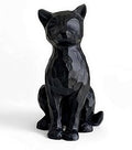 Black Cat Figurines Statue Home Decor Gifts for Women Cat Lovers ,Colletiable Carved Resin Cat Memorial Gift Knick Knacks for Shelf Desktop Office Decorations