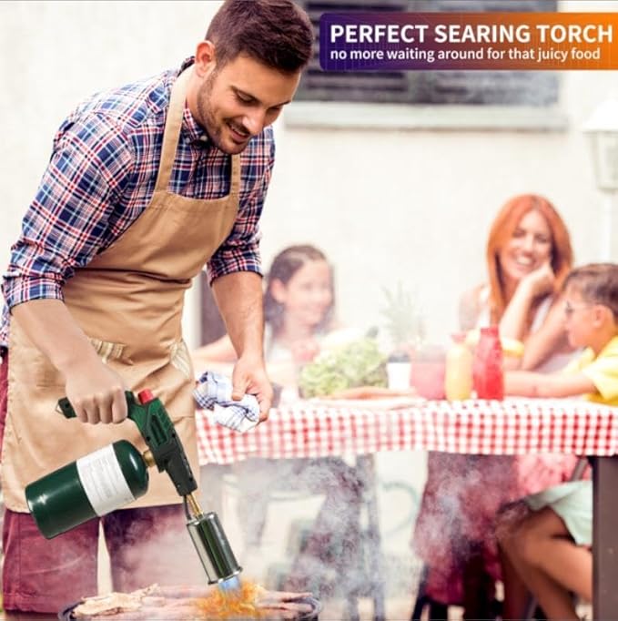 POWERFUL Grill Torch Charcoal Starter, Propane Searing Torch, Charcoal Lighter, Fire Starter, Sous Vide,Kitchen Lighter, BBQ Grill Torch Gun, Cooking Torch (Fuel Not Included)