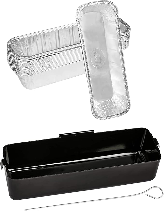 Utheer Grease Catcher for Camp Chef Griddles with 15-Pack Foil Drip Pan Liners, Disposable Grease Cup Liners for Camp Chef SG14 SG30 SG60 SG90 SG100, Leakproof, Easy to Replace, Heat-Resistant