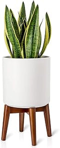 Mkono Plant Stand Mid-Century Modern Indoor (Plant and Pot NOT Included) Flower Holder Home Decor, Brown