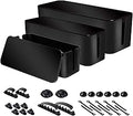 Cable Organizer Box Set of Three, Power Cover Cord Holder Surge Protector for Desk (Black)
