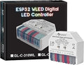 GLEDOPTO ESP32 Mini WLED LED Controller with Microphone DIY Music Dynamic Modes DC 5~24V Work with Addressable Digital RGB IC WS2811 WS2812 SK6812 TM1814 WS2813 WS2815 Strip Light Easy Wiring