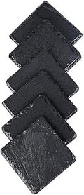 Set of 8 Slate Coasters Drink Black Stone