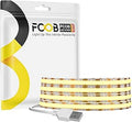 USB LED Light Strip 6.56FT, 5 Volt USB Powered COB LED Tape Lights, 6000K Daylight White 8mm High Density Flexible Strips CRI90+ for TV Backlight Under Cabinet Bedroom, No Controller and Power