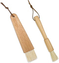 2 Sets Pastry Brush with Wooden Handles Natural Bristles Butter Brush for Cooking Basting Cookings Brushes Beech Oil Basting Brushes Butter Food Brushs for Oil Cooking Bakings Egg Sauce Marinade