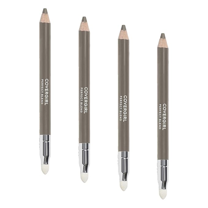 COVERGIRL Perfect Blend Eyeliner Pencil, Smoky Taupe 130 (1 Count) (Packaging May Vary) Eyeliner Pencil with Blending Tip (Pack of 4)