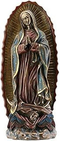 Summit Collection Gifts Our Lady of Guadalupe Virgin Mary Resin Statue, Bronze Color 8" H