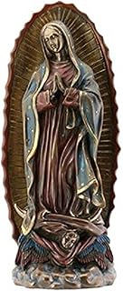 Summit Collection Gifts Our Lady of Guadalupe Virgin Mary Resin Statue, Bronze Color 8" H