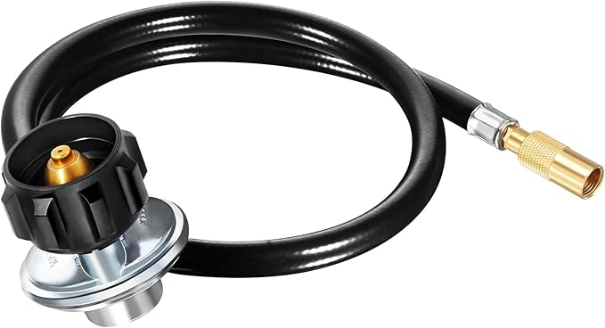 GasSaf 3FT Propane Regulator Hose for Blackstone 17 & 22 Inch Tabletop Griddle, Propane Regulator Replacement Parts Connect to 5-40 lb Propane Tank