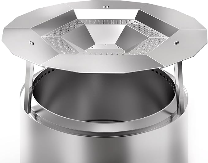Heat Deflector for Solo Stove Yukon 1.0 & 2.0 – 27" Fire Pit Heat Diffuser Accessory, Heavy-Duty 304 Stainless Steel, Outdoor Heat Deflector with Spark Guard – Solo Stove Yukon Accessories