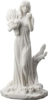 Veronese Design 10 1/4 Persephone Greek Goddess of Vegetation and The Underworld Resin Statue Marble White Finish