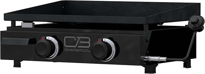 Charbroil 22" Performance Series Portable Tabletop 2 Burner Propane Gas Griddle, Black - 463614224