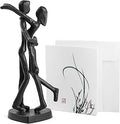6th Anniversary Iron Sculpture Gift – Romantic Couple Statue for Her, Handcrafted Black Metal Decor – Wedding, Valentine’s, Birthday Keepsake – Includes Card