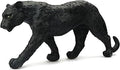 Cheetah Statue Black Panther Leopard Resin Big Cat Sculpture Modern Home Decor Realistic Leopard Sculpture Gift for Home Office Table Top Desktop Decoration 15.5" L X 6.9" H