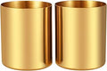 2 Packs Gold Pen Holder for Desk, SUS304 Stainless Steel Pen Organizer for Desk, Pencil Holder,Pencil Cup,Pen Cup,Desktop Stationery Organizer