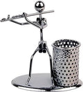 Metal Iron Pen Container Holder Pencil Cup Iron Art Music Figure~Home Office Desk Decor Gift Perfect Father's Day Gift(C73 Flute)