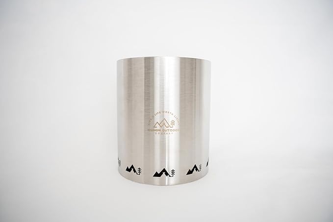 Small Smokeless Stove. Comes with collapsable feet, Removable ash Catcher, and Storage Bag. (Silver)
