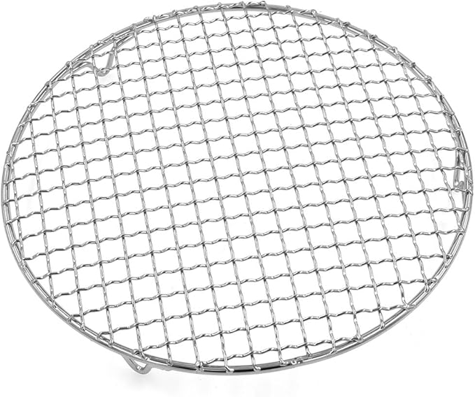 Barbecue Grill Net,BBQ Net for Grilling,Multi-Purpose SUS304 BBQ Grill Mesh, Round Barbecue Wire Rack,BBQ Grate/Steam Mesh for Outdoor Barbeque Camping Charbroil Backyards