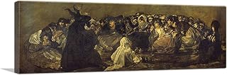ARTCANVAS The Great He-Goat 1823 Canvas Art Print Stretched Framed Painting Picture Poster Giclee Wall Decor by Francisco De Goya - 36" x 12" (0.75" Deep)