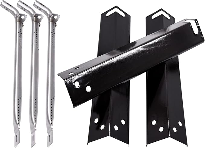 Expert Grill XG10-101-002-02 3-Burner Gas Grill Parts - 3-Pack Heat Plates and Burner Tubes