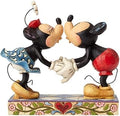 Enesco Disney Traditions Collection by Jim Shore Mickey and Minnie Mouse Kissing Figurine- Resin Hand Crafted Painted Collectible Disney Figurines Decorative Home Decor Statue, 6.5 Inch