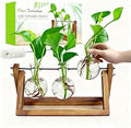 Renmxj Plant Propagation Stations with Wooden Stand & 3 Glass Bulb Vases - Plant Terrarium for Indoor Plants, Home Office Desk Decor, Gardening Gifts for Women Mom, Birthday Gifts for Plants Lovers