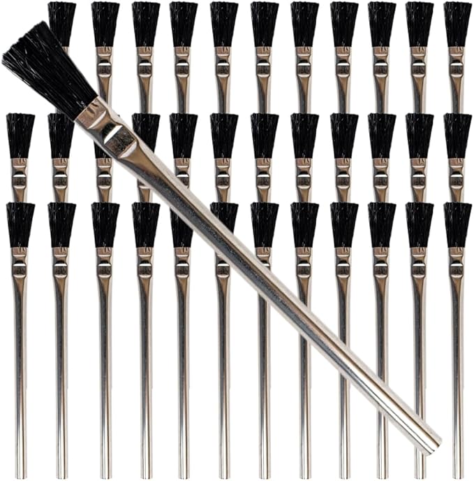 Pro Grade - Acid Brushes - 36 Count 3/8 Inch Boar Hair Acid Flux Brushes