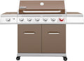 Royal Gourmet GA6402C 6-Burner Propane Gas Grill with Sear Burner and Side Burner, 74,000 BTUs, Cabinet Style Outdoor BBQ Grill for Barbecue Grilling & Backyard Cooking, Coffee