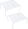 SIBAO Set of 2 Mesh Kitchen Shelves Cabinet Storage Shelf Rack (13.1 x 10.2 Inch) ，Kitchen Bathroom Pantry Cupboard Desk Home Office, Fridge, Cabinet, Bathroom Cupboard (White)